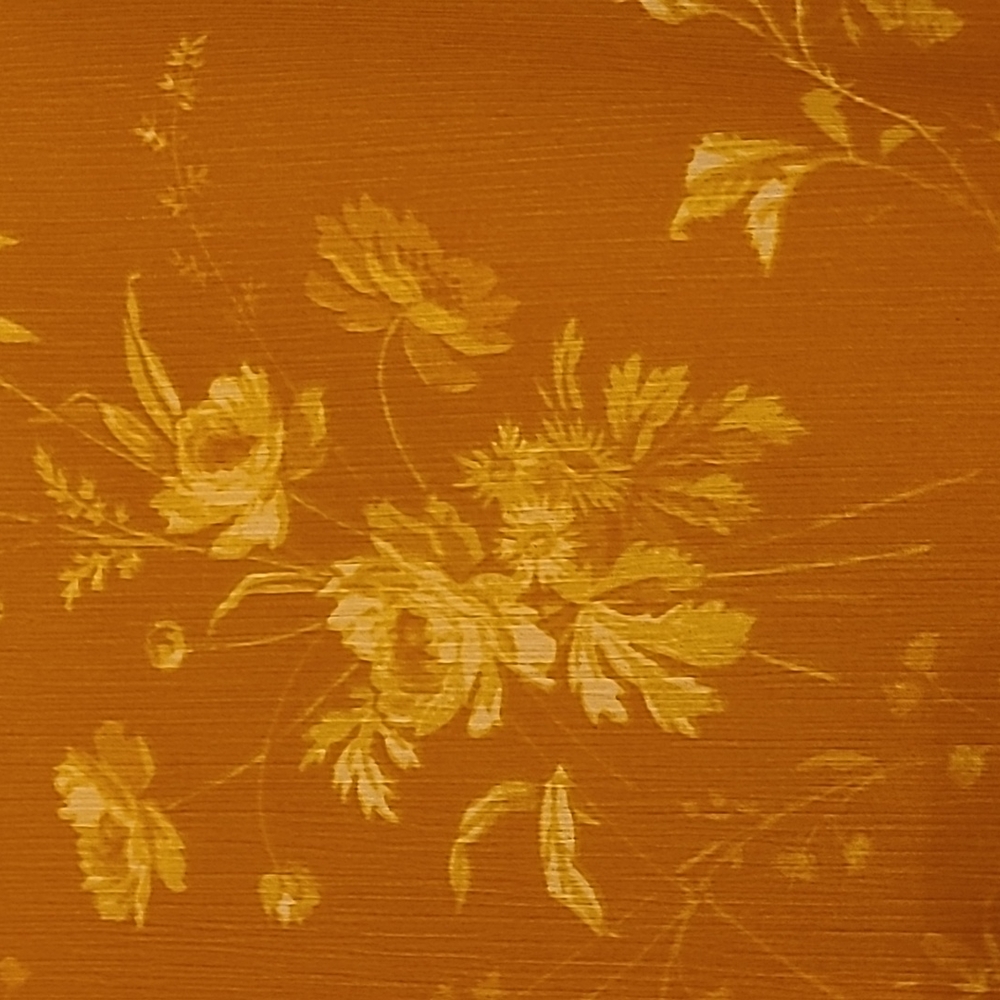Ruffle-Sleeve Floral Button-Front Dress in Tonal Botanical Gold Yellow Size 2 - Picture 9 of 15